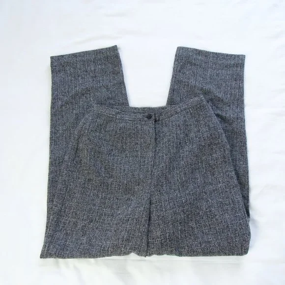 VICTOR COSTA Vintage Designer Essential High Waist Trousers in Heathered Gray-6 - Picture 2 of 10